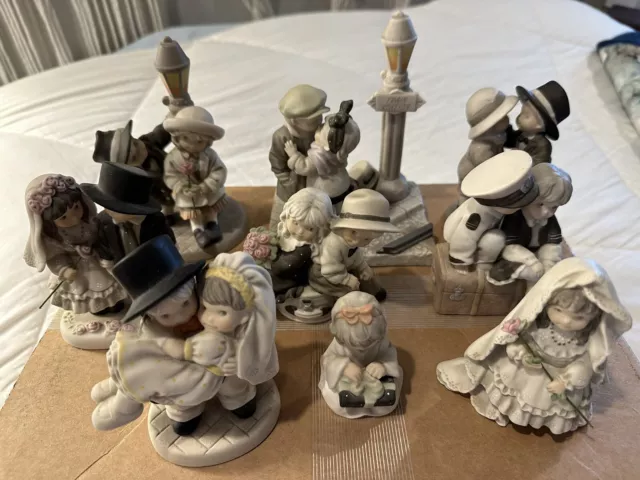 1990's Kim Anderson Collection - Excellent Lot of 9 Figurines - Enesco