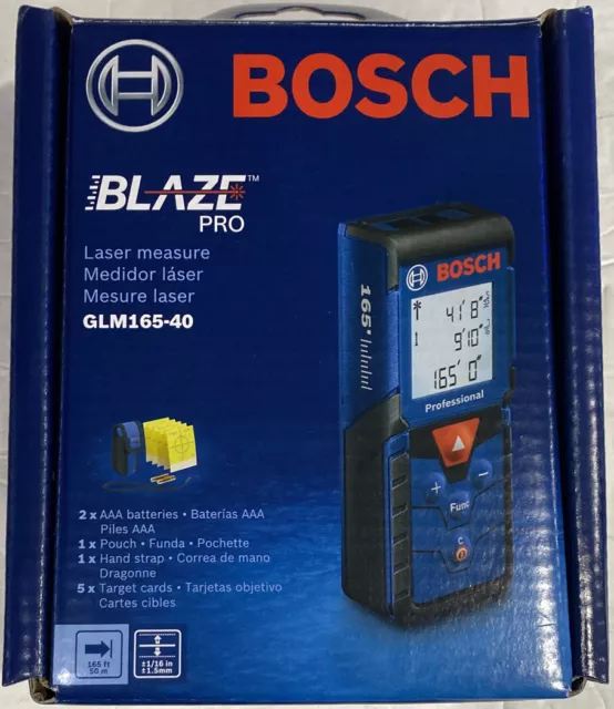 Bosch GLM165-40 BLAZE Pro 165' Laser Distance Measure Brand New Sealed