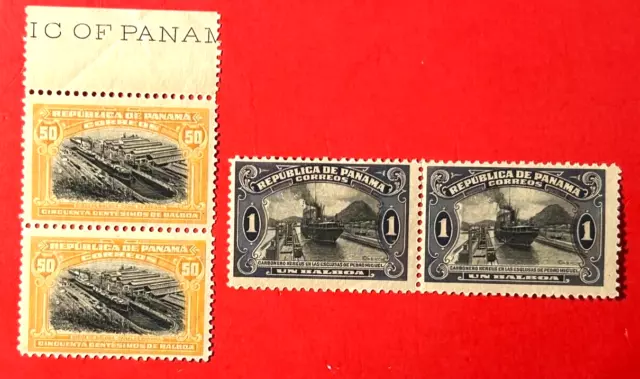 PANAMA Sc#218-19 1920 Panama Exhibition, Opening of Canal MNHOGVF Scarce (1-220)