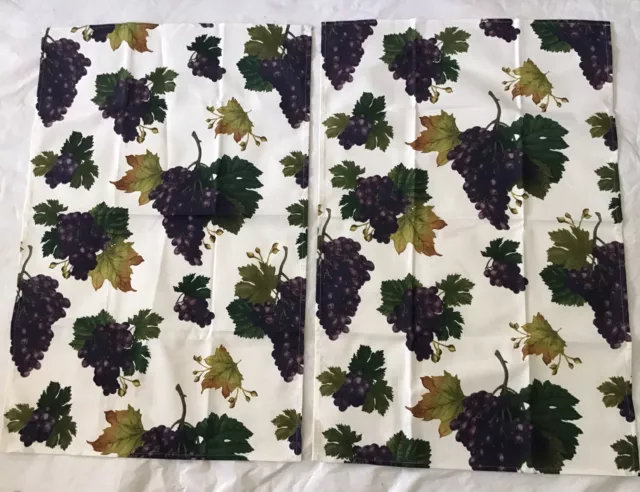 Williams-Sonoma Grape Dinner Napkins 19.5” X 30.5” Set of 2 New