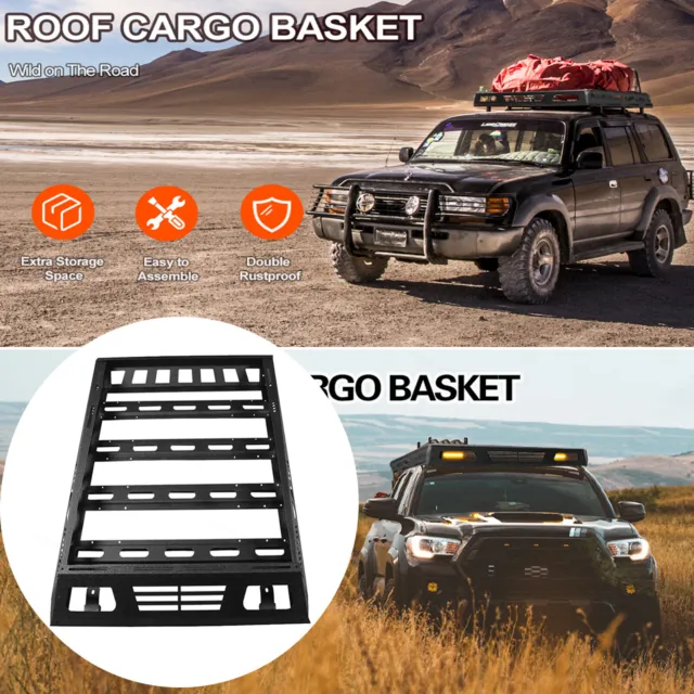 51"X 39" Steel Roof Rack Car SUV Truck Top Cargo Luggage Bag Carrier Basket