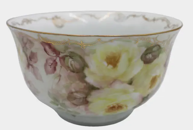 Bareuther-Waldsassen Porcelain Hand Painted Floral Bowl Bavaria Germany #142