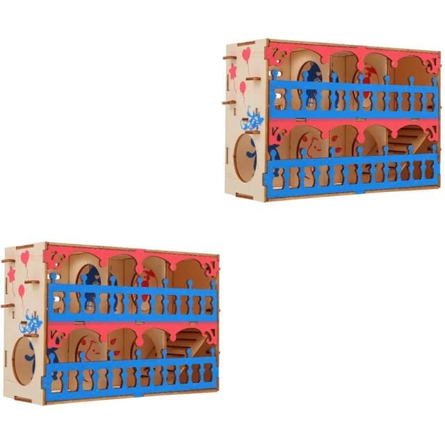 2 pz giocattolo criceto cervello criceto labirinto tunnel piccolo