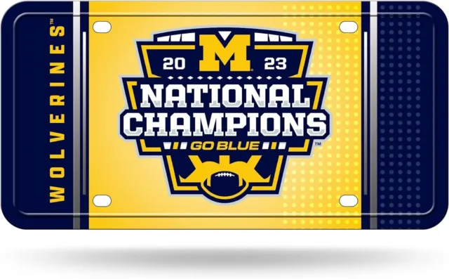 University of Michigan Wolverines 2024 Champions Metal Auto Tag License...