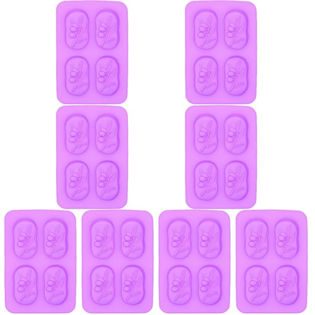 8 PC Handmade Soap Mold Chocolate Silicone Molds DIY Biscuit Portable