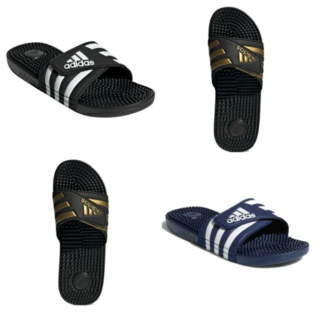 Adidas Adissage Mens Sliders Massage Footbed slides Pool Shoes Shower Beach Shoe
