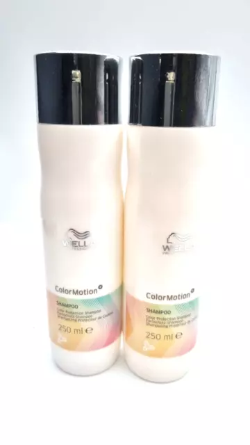 2 x Wella ColorMotion+ Color Protection Shampoo 250 ml G80