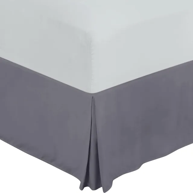 Falda de cama Utopia queen - suave cuádruple plisado volantes - fácil ajuste con 1