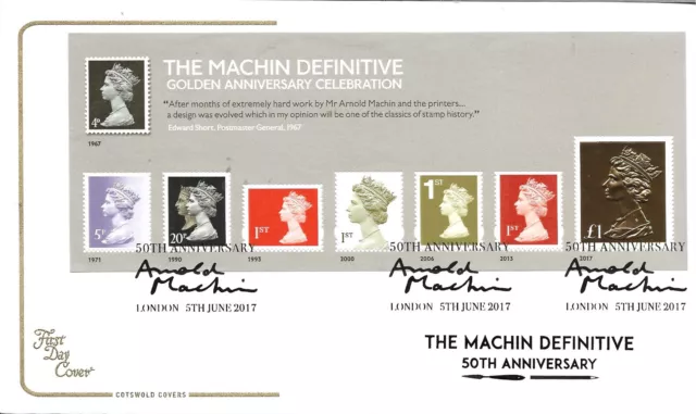 2017 The Machin Definitve MS#1, Cotswold FDC, Arnold Machin SpHS