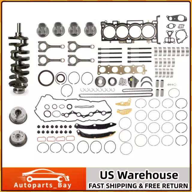 G4KJ Engine Rebuild Overhaul Kit- Crankshaft/Piston/Timing For Kia Hyundai 2.4L