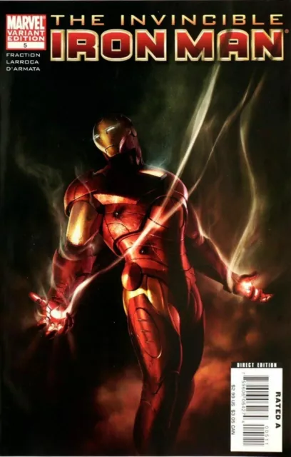 Invincible Iron Man 5 Variant First Print 2008 Matt Fraction Salvador Larroca