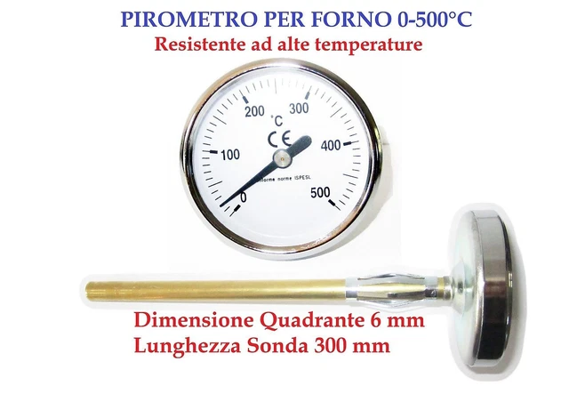Oven Pyromètre / Thermometre Pour Fours Bimétalliques Probe Length 30CM Profi