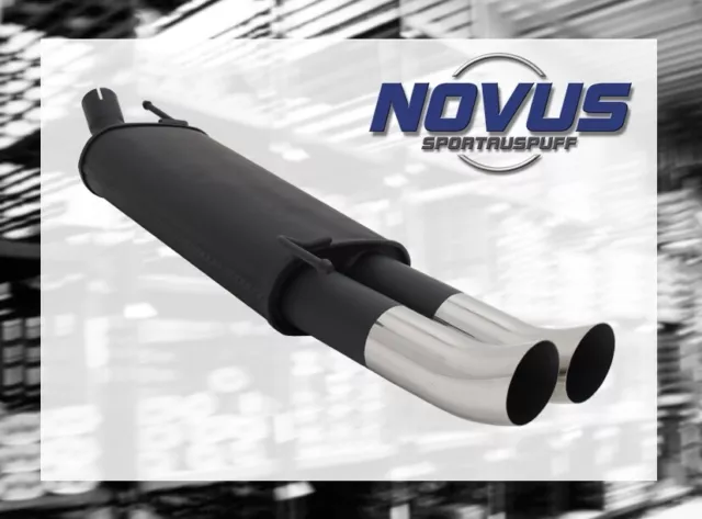 NOVUS Sportauspuff Gruppe N ESD 2x 76 mm Renn-Look für VW Golf 3 + für VW Golf 4