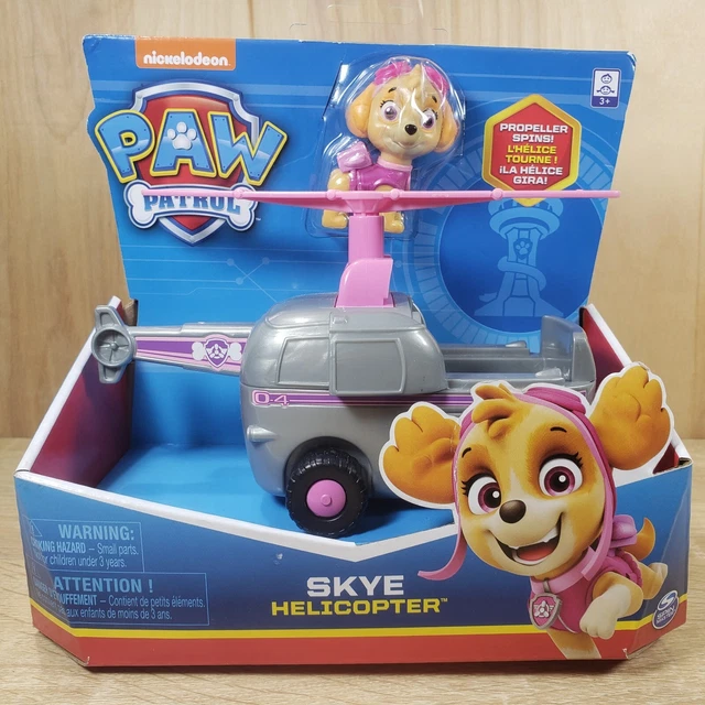NEW PAW PATROL Skye Figure Puppy & Helicopter Vehicle Playset Toy