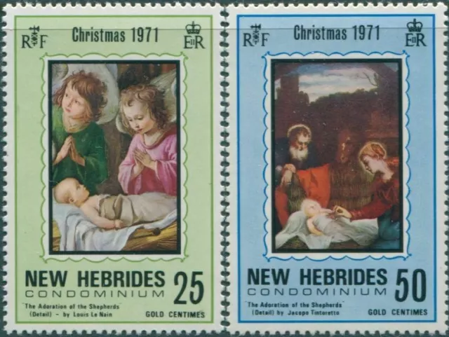 New Hebrides 1971 SG152-153 Christmas set MNH