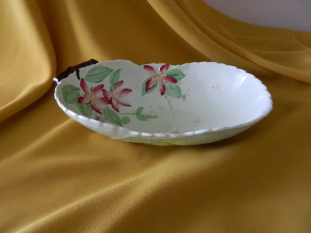 CARLTON WARE Dish Porcelain APPLE BLOSSOM Handpainted Green 1665 4 Made England