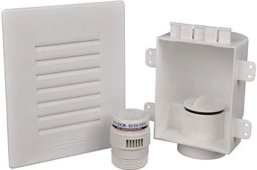 Studor 20381 Redi-Vent Air Admittance Valve with Recessed Box and Grill, White