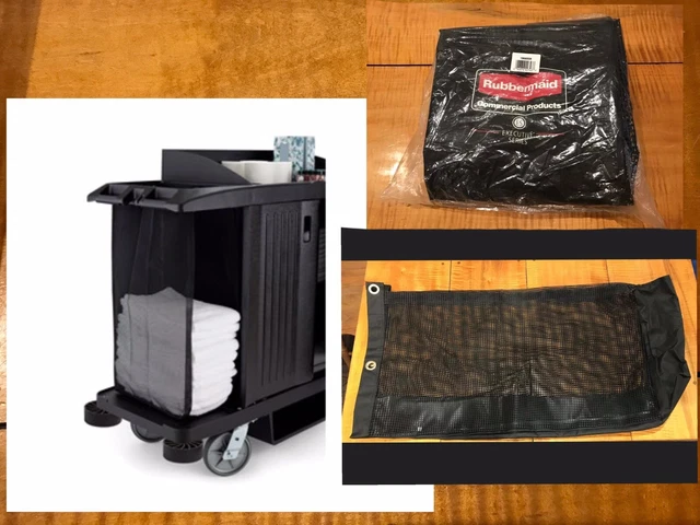 Rubbermaid Commercial 1966889 Open Side Load Mesh Bag EXECUTIVE SERIES Black NEW