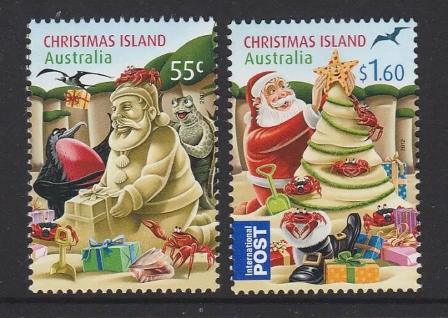 CHRISTMAS Island 2012 - Christmas - Wildlife , Marine Life  design set of 2 MNH