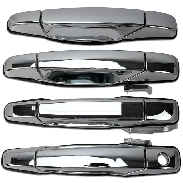 4x Black Door Lock Knobs For Chevy Tahoe GMC Yukon 2007-2014 (Front/Rear) - Direct Replace