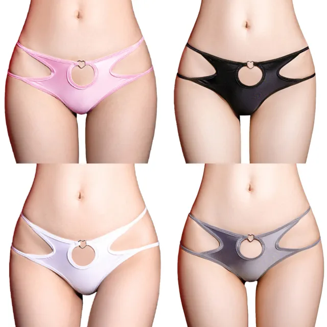 Seamless Women Sexy Ice Silk Open Crotch Panties Transparent Lace Crotchless  Lingerie Underwear Female Underpants Erotic Briefs - AliExpress