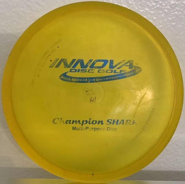 RARE Innova PFN GUMMY Champion Shark  Patent #'s Ontario Mold Disc Golf Midrange