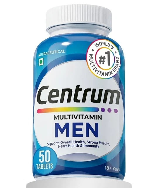 Tablet Back Left CENTRUM MEN - Multivitamin Tablet for Men , Veg - 50 tablets £27.22 ...