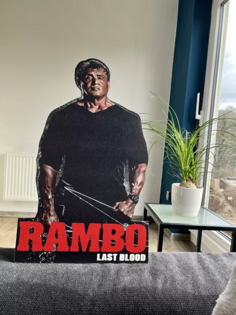 Rambo Last Blood Kino Videothek Aufsteller Sylvester Stallone Standee Werbung