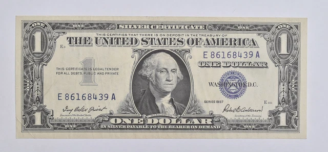 Crisp - 1957 United States Dollar Currency $1 Silver Certificate *040