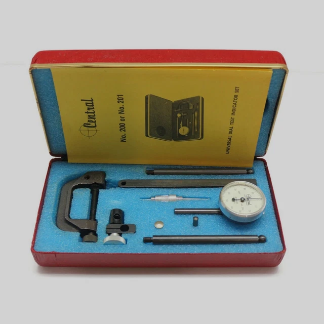New Central No. 200 Universal Dial Test Indicator Set