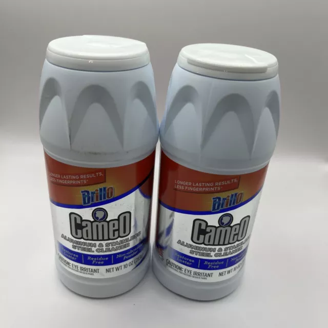 2 Brillo Cameo Aluminum & Stainless Steel Cleaner 10 oz each *TWO* New