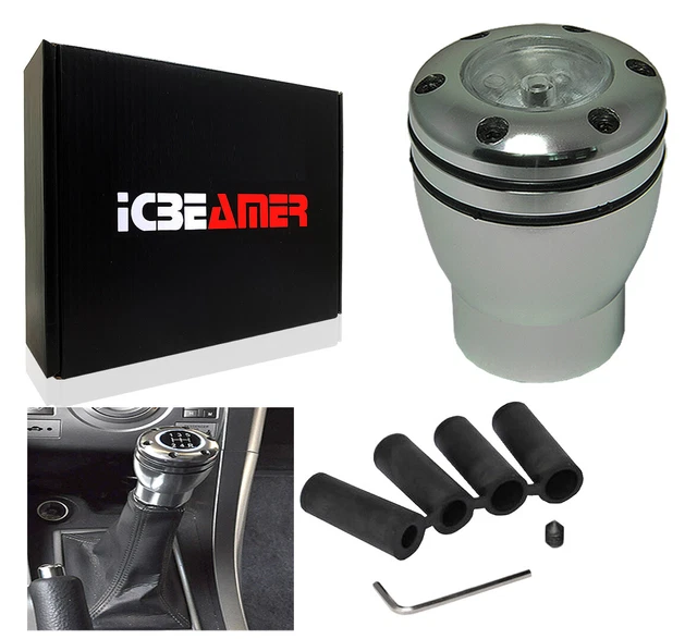 JDM Aluminum Shift Knob with White LED Sport Racing Manual Threaded Shifter N266