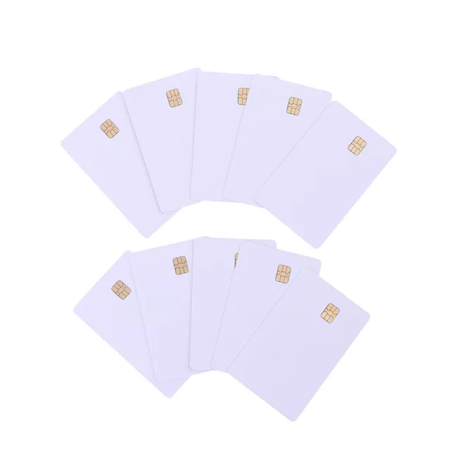 10Pcs SLE 4442 Chip With Hico Magnetic Stripe Contact IC Card 2 in 1 Blank CaRQ