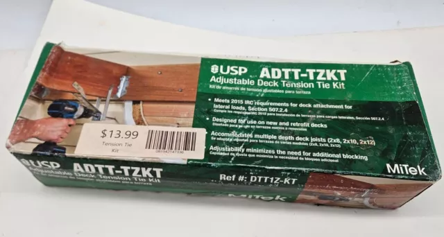 MiTek/USP ADTT-TZKT 1-9/16-in x 10-1/2-in Triple Zinc Deck Tie Kit