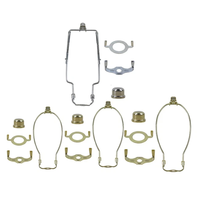 Lampenschirm Halterung Set 2-tlg. - Verstellbar 17,8-25,4cm Gold