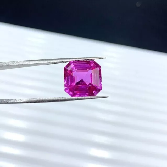 10.08 Ct Certified Ceylon Natural Pink Sapphire Loose Asscher Octagon Gems Z641