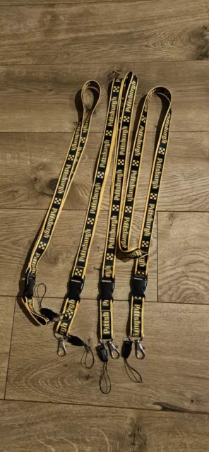  Pittsburgh Steelers Black & Gold Reversible Lanyard with Detachable