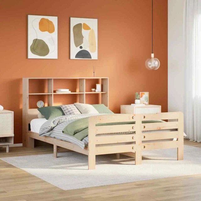 BED FRAME WITHOUT Mattress 150x200 cm King Size Solid Wood Pine £459.98
