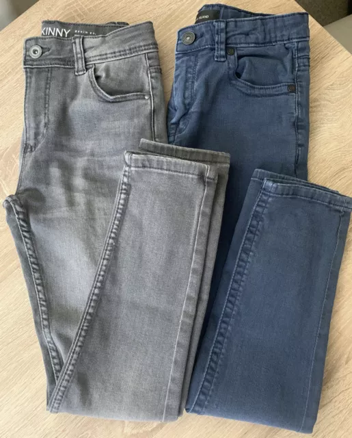 Jeans skinny ragazzo X2 River Island età 8 primark ottime condizioni grigio/blu