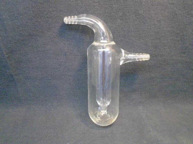 Laboratory Glass One-Piece Vacuum Trap w/ 11mm OD Hose Connection 7” OAH