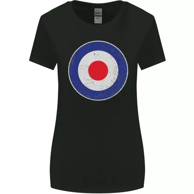 Mod Logo Roller Biker RAF Royal Air Force Damen-T-Shirt breiter geschnitten