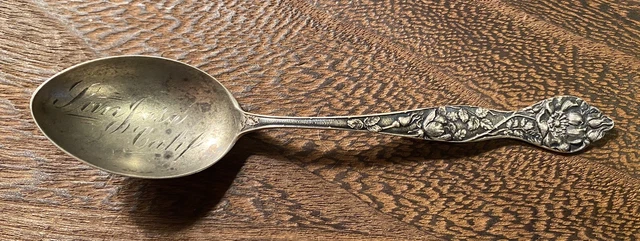 SAN JOSE CA SOUVENIR SPOON HAND ENGRAVED .925 STERLING SILVER Signed MB 9.4 Grms