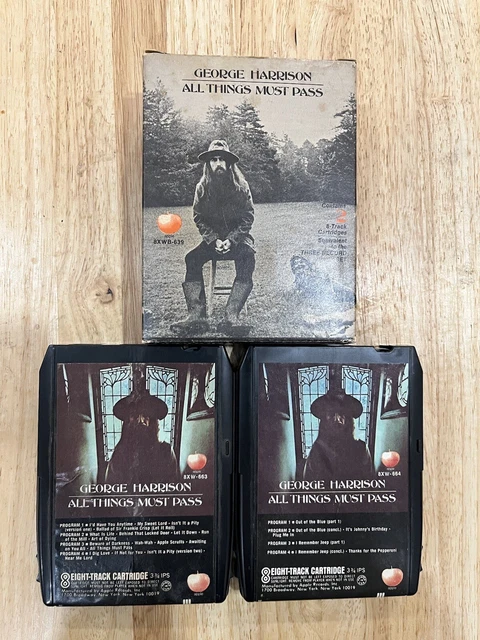 George Harrison All Things Must Pass Custom Box  Apple 8 Track Tapes Refurbished