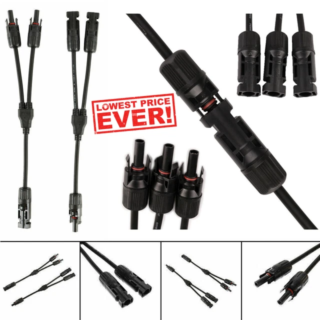 SOLAR PANEL DIODE Y Connector Fuse holder Splitters Coupler Compatible