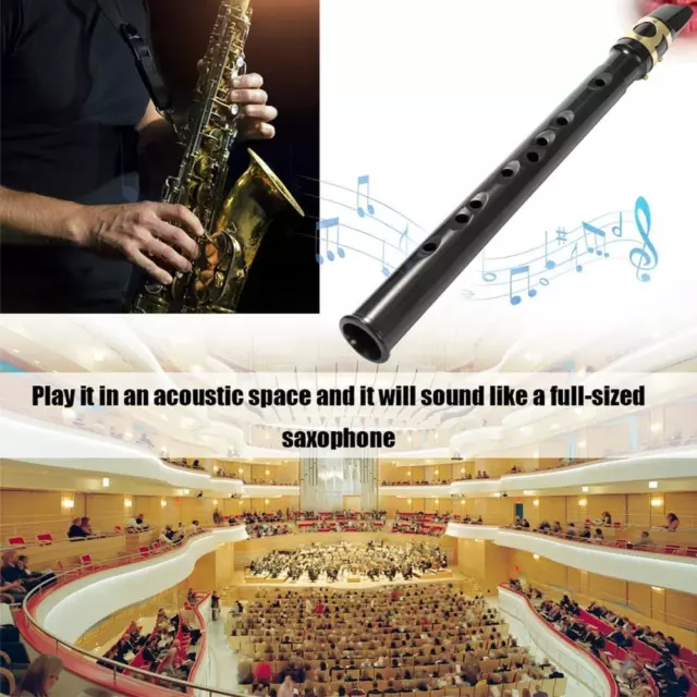 Mini Pocket Saxophone C Key Sax Woodwind Instrument Carrying Black with Bag R4F0