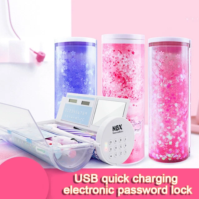 Multifunctional Smart Technology Stationery Box Long Electronic Password + Lo Sg