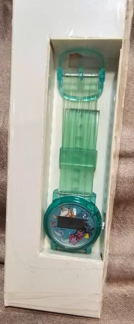 Vintage The Little Mermaid Digital Watch New in Sealed Package Disneyana