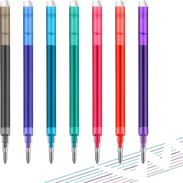 7PCS RED NEUTRAL refill Black Bullet tip refill New Ink Pen Refills