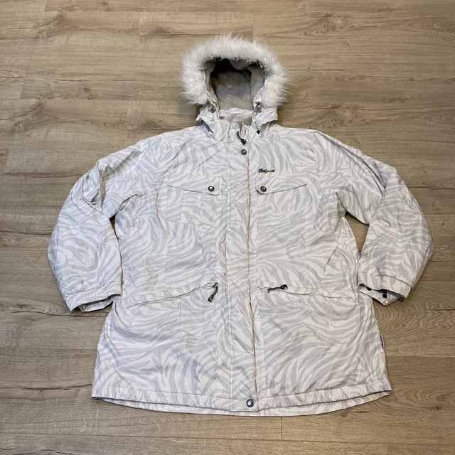 TRESPASS WHITE DOLCE Vita Jacket Size Uk L Waterproof Windproof