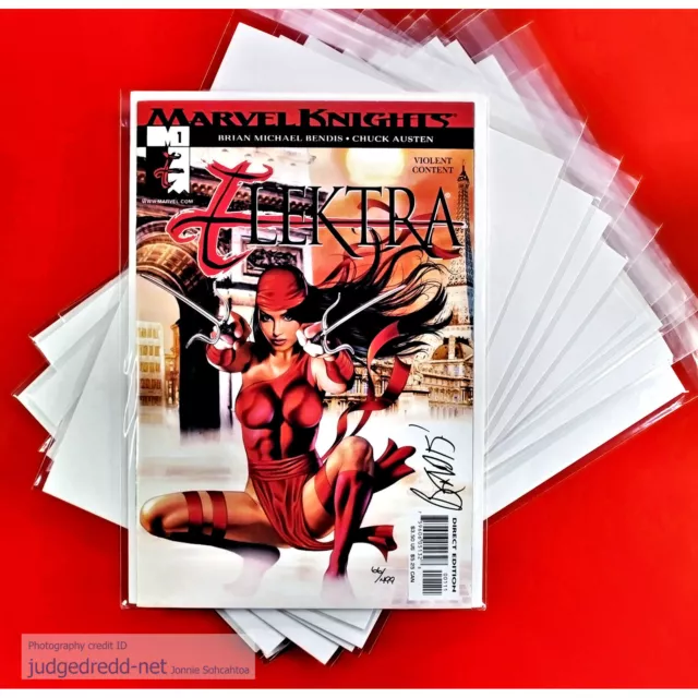 Marvel Elektra Size Comic Bags and Boards Size17 for Modern Comics and TPBs x 10